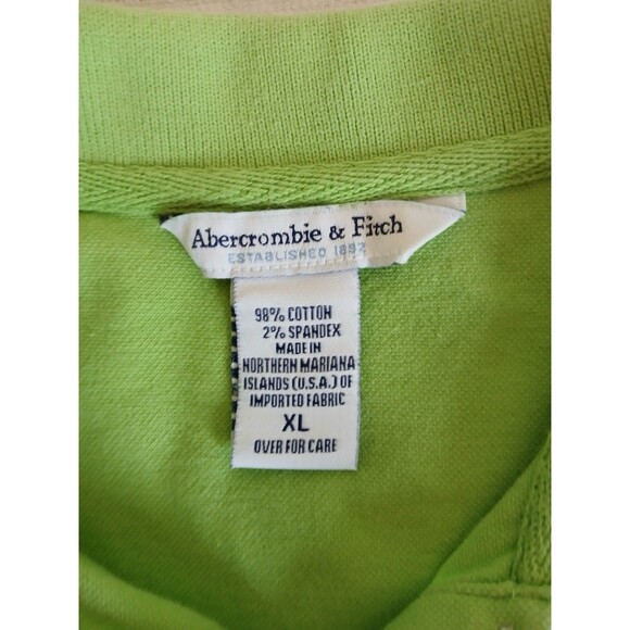 Abercrombie‎ Polo Shirt Girls XL Green Short Sleeve Moose Logo Preppy Youth - Picture 14 of 14